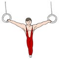 Gymnast on Rings