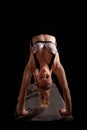 Gymnast yoga bridge backbend Royalty Free Stock Photo