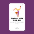 gymnast yoga child girl vector