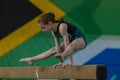 Gymnast Young Girl Beam Hands