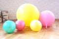 Gymnastic balls for kids Royalty Free Stock Photo