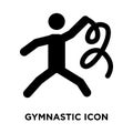 Gymnastic icon vector isolated on white background, logo concept Royalty Free Stock Photo