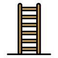 Gymnastic ladder icon color outline vector