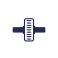 gymnastic roller icon on white