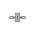 Gymnastic roller line icon