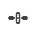 Gymnastic roller vector icon