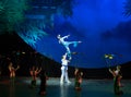 Gymnastic skill-Acrobatic showBaixi Dream Night Royalty Free Stock Photo