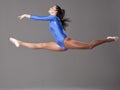 Gymnastic splits in jump Royalty Free Stock Photo