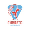 Gymnastic sport logo with text space for your slogan / tag line