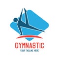 Gymnastic sport logo with text space for your slogan / tag line