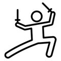 Basic RGBgymnastic, sword Isolated Vector icon which can easily modify or edit Royalty Free Stock Photo