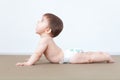 Gymnastics baby-modified stretch. Royalty Free Stock Photo