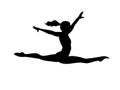 Gymnastics black silhouette vector