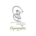 Gymnastics concept. Hand drawn isolated vector Royalty Free Stock Photo