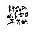 Gymnastics and Fitness Silhouettes