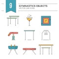 Gymnastics Icons Royalty Free Stock Photo