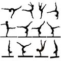 Gymnastics silhouettes