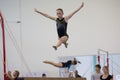 Gymnastics Girl Beam Jump