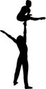 Gymnasts acrobats . Gymnasts. Circus gymnasts Royalty Free Stock Photo