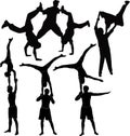 Gymnasts acrobats Royalty Free Stock Photo