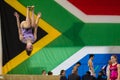 Gymnasts Girl Air Somersault Beam