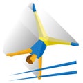 Gymnasts performing a routine on parallel bars Royalty Free Stock Photo