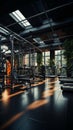 A gyms indoors showcases a plethora of exercise and workout equipment