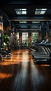 The gyms interior houses a diverse collection of exercise equipment for members