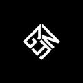 GYN letter logo design on black background. GYN creative initials letter logo concept. GYN letter design Royalty Free Stock Photo