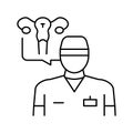 gynecolog doctor line icon vector illustration sign Royalty Free Stock Photo