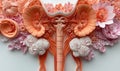 Gynecologic concept: a visual narrative of the uterus and the miracle of newborn life, capturing the beauty and