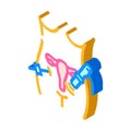 gynecologic laparoscopy surgery isometric icon vector illustration Royalty Free Stock Photo