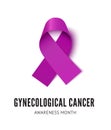 Gynecological cancer awareness ribbon vector illustration isolated