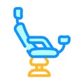 Gynecological chair color icon vector illustration sign