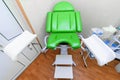 Gynecological chair in the gynecologist`s office. Medical examination Royalty Free Stock Photo