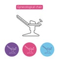 Gynecological chair icon