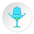 Gynecological chair icon, cartoon style