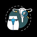 Gynecological examination concept icon for dark theme Royalty Free Stock Photo