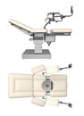 Gynecological Examination Table isolated on white 3d rendering Royalty Free Stock Photo