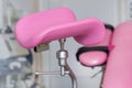 Gynecological room chair eguipment tool clinic lens white background Royalty Free Stock Photo