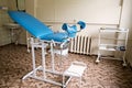 Gynecological room with chair and equipment