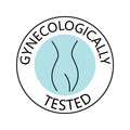 Gynecologically tested icon. Symbol for intimate gel, wapes and other gynecologically tested products