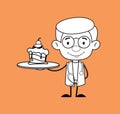 Gynecologist Doctor - Presenting a Cake