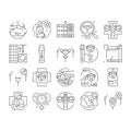 gynecologist doctor woman patient icons set vector