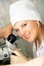 Gynecologist examining a patient Royalty Free Stock Photo