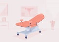 Gynecologist office flat color vector illustration