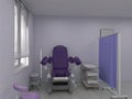 gynecologist\'s office 3d render, 3d illustration