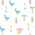 Gynecologist Treatment Vector Seamless Pattern