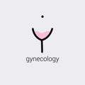 Gynecology concept of female reproductive system. Looks like glass filled with health. Reminds necessary to visit