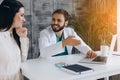 Gynecology consultation. Pregnant woman with her doctor in clinic Royalty Free Stock Photo